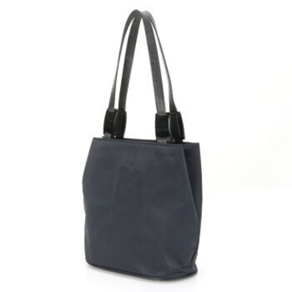 Saint Laurent YSL Blue Handbag Yves Tote Leather Shoulder Bag Navy Black